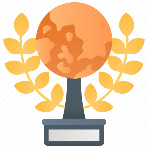 Achievement, golden, trophy, world, wreath icon - Download on Iconfinder