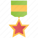 honor, medal, red, silver, star