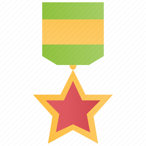 Honor, medal, red, silver, star icon - Download on Iconfinder