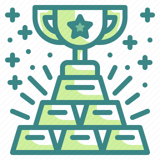Award, champion, gold, ingot, success, trophy, winner icon - Download on Iconfinder