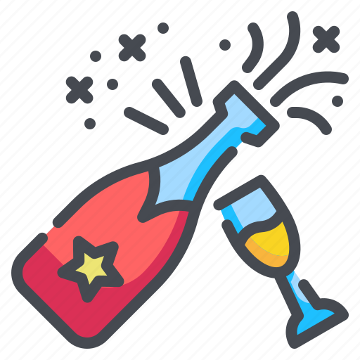 Bottle, celebration, champagne, drink, glass, success, wine icon - Download on Iconfinder