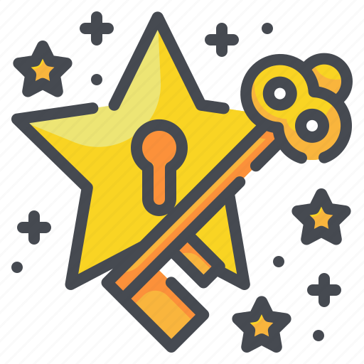 Access, antique, goal, key, pass, star, success icon - Download on Iconfinder