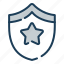 emblem, badge, star, shield, security 