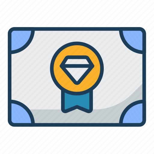 Certified, certificate, paper, badge, ribbon icon - Download on Iconfinder