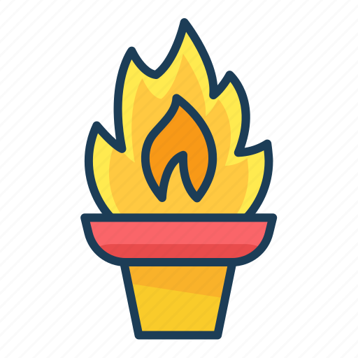 Torch, fire, flame, olympic, competition icon - Download on Iconfinder