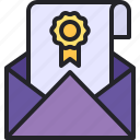 award, certificate, email, mail, reward