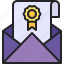 award, certificate, email, mail, reward 