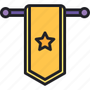 award, banner, flag, star