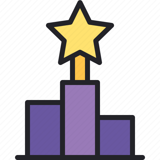 Award, podium, reward, star, winner icon - Download on Iconfinder