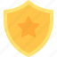 award, badge, protection, shield, star 