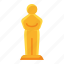 prize, oscar, honor, award, statue 