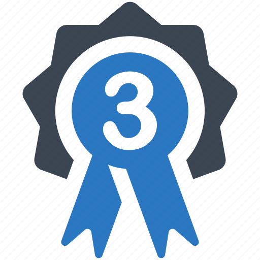 Badge, place, third, reward, achievement icon - Download on Iconfinder