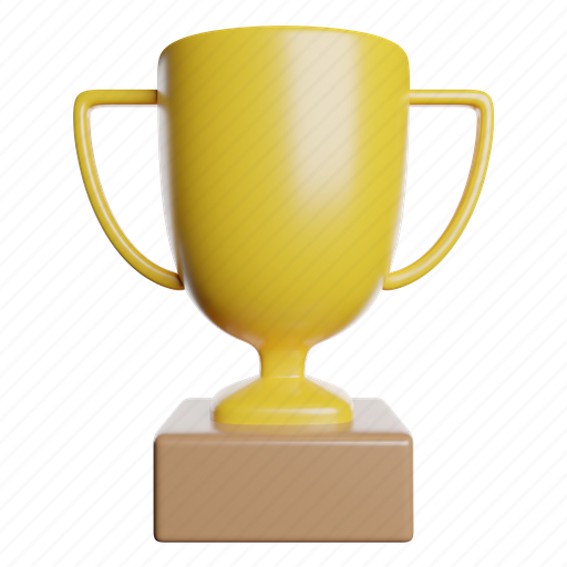 Trophy, winner, prize, champion, award 3D illustration - Download on Iconfinder