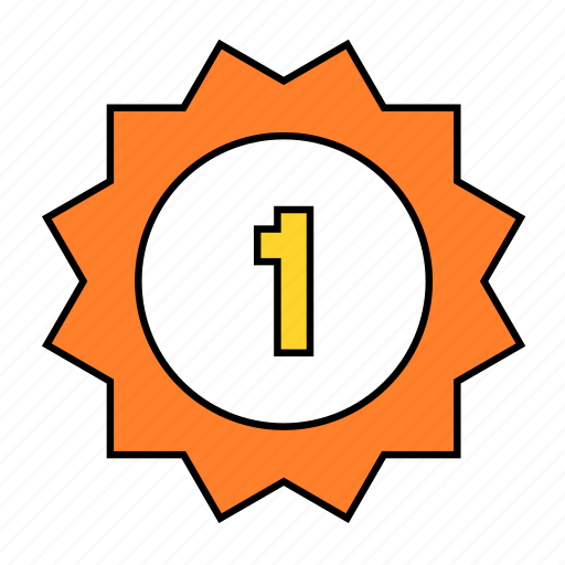Badge, first, number, one, special, 1 icon - Download on Iconfinder