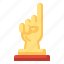 finger, pointing, success, u, winner 