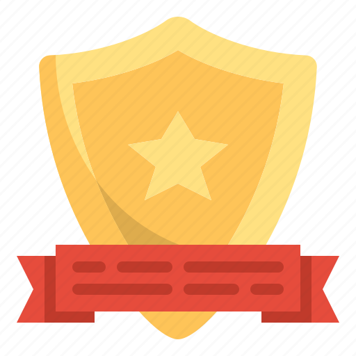 Badge, medal, reward, shield, star icon - Download on Iconfinder