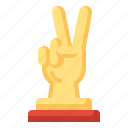 finger, sign, success, two, victory, winner
