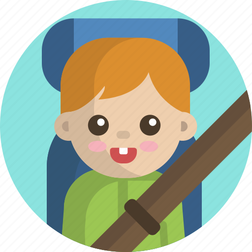 Safety belt, girl, baby, child icon - Download on Iconfinder