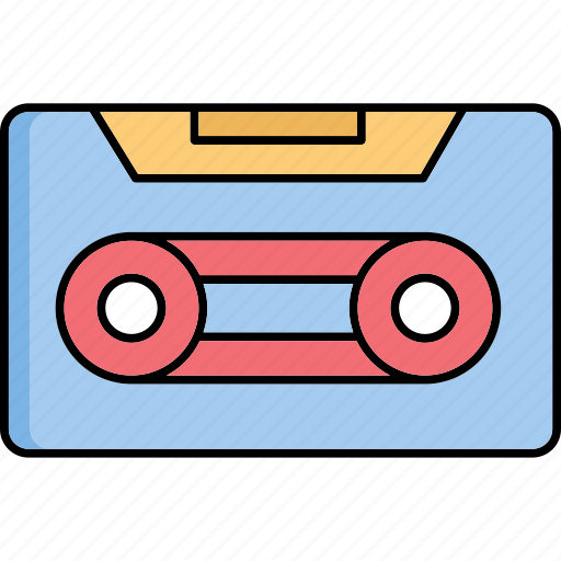 Cassette, tape, music, audio, sound, player, audio-cassette icon - Download on Iconfinder