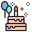 balloon, birthday, cake, party, piece 