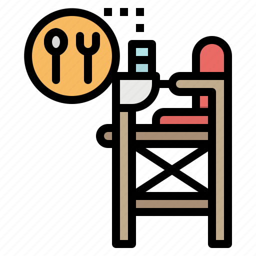 Baby, chair, feeding, high, kid icon - Download on Iconfinder