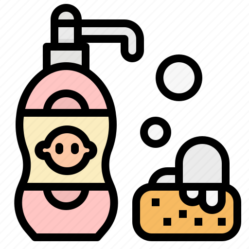 Baby, bath, clean, shampoo, soap icon - Download on Iconfinder
