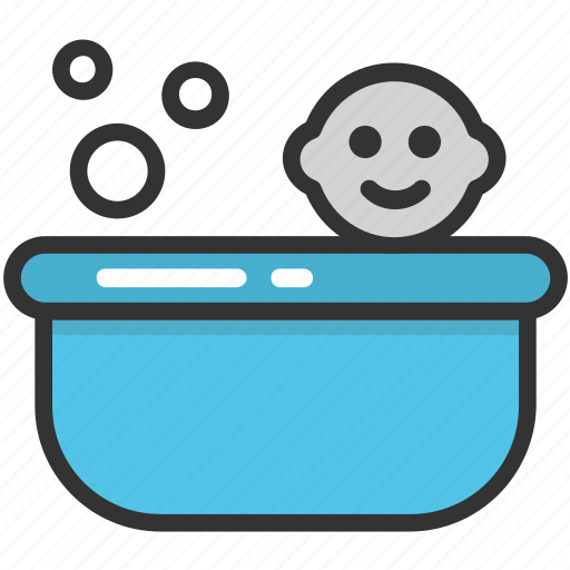 Baby bath, baby care, bathroom, bathtub, hygiene icon - Download on Iconfinder