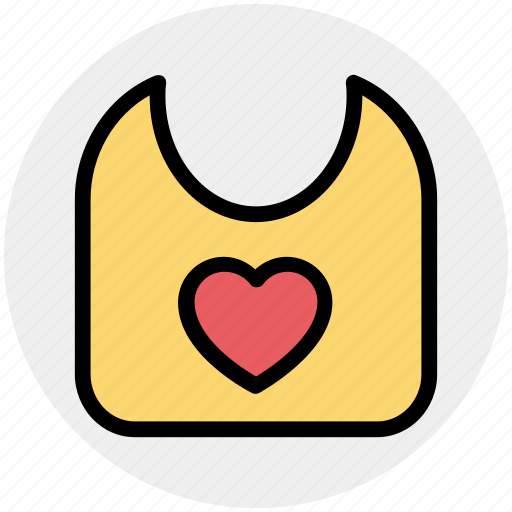 Baby, bib, food, kids, mess, protect, small icon - Download on Iconfinder
