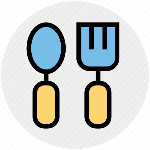 Baby, feed, fork, kids, spoon, spoon and fork, toy icon - Download on Iconfinder