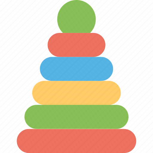 Colorful toy, educational toy, multicolored toy, pyramid toy, stacking toy icon - Download on Iconfinder