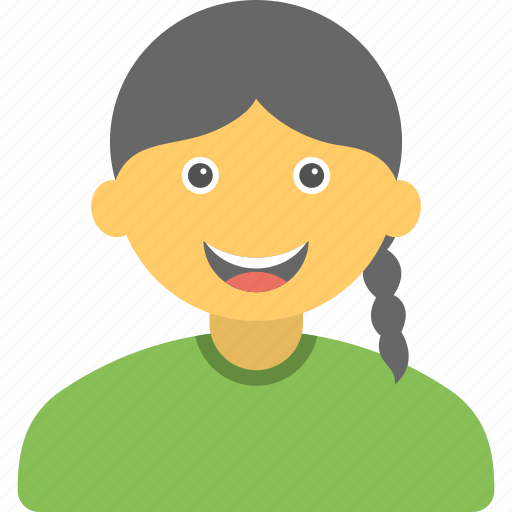 Cheerful girl, happy child, joyful kid, smiling girl, student icon - Download on Iconfinder