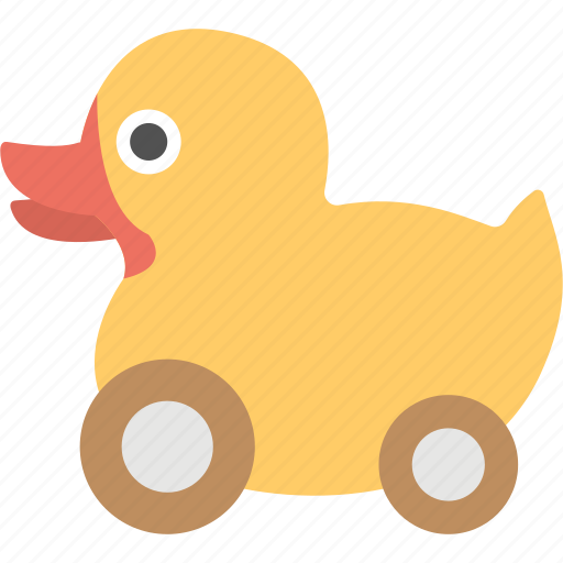 Duck toy, duck with wheels, pull toy, wooden duck, yellow duck icon - Download on Iconfinder
