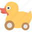 duck toy, duck with wheels, pull toy, wooden duck, yellow duck 
