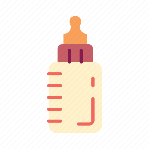 Baby, color, flat icon, full, milk bottle, nursery icon - Download on Iconfinder
