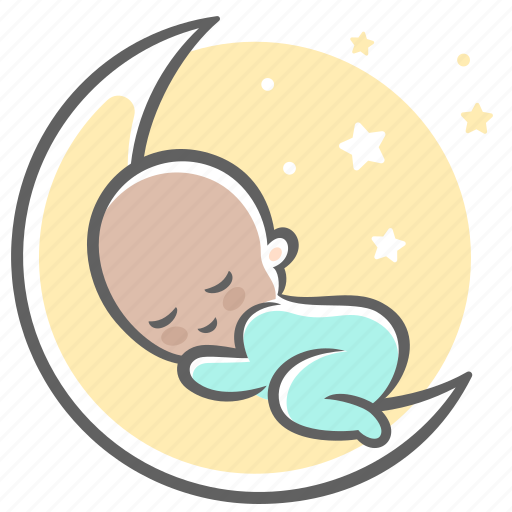 Baby, sleeps, moon, sweet, dream, sleep icon - Download on Iconfinder