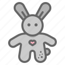 doll, rabbit, baby, infant, toy, child