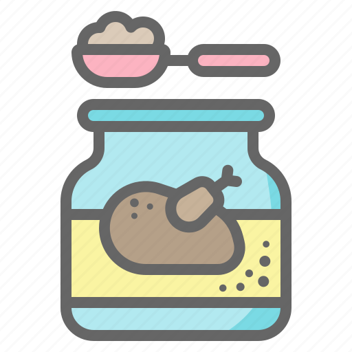 Food, meal, baby, meat, chicken, infant, feeding icon - Download on Iconfinder