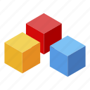 baby, business, cartoon, cubes, frame, isometric, toy