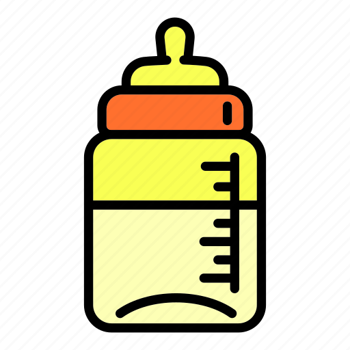 Half, milk, baby, bottle icon - Download on Iconfinder
