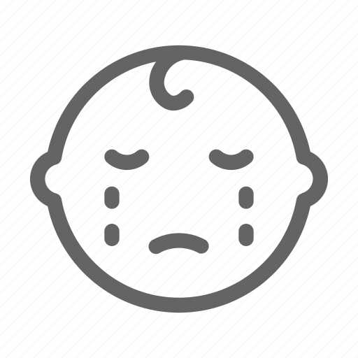 Baby, cry, sad, emoji icon - Download on Iconfinder
