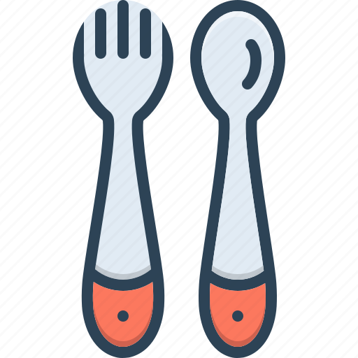 Condecoration, cooking, cutlery, fork, spoon, training, training spoon fork icon - Download on Iconfinder