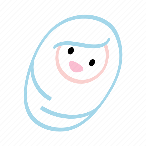 Baby, newborn, infant, smile, face, cloth, doodle icon - Download on Iconfinder