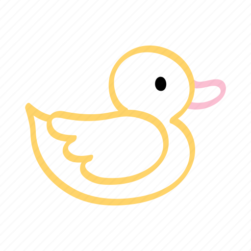 Duck, rubber, toy, float, play, doodle icon - Download on Iconfinder