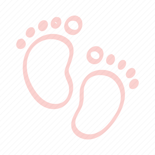 Feet, baby, footprint, newborn, foot, doodle icon - Download on Iconfinder