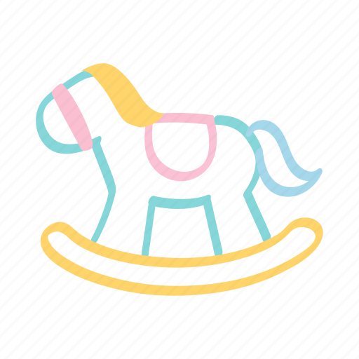 Play, rocking, horse, fun, toy, baby, doodle icon - Download on Iconfinder