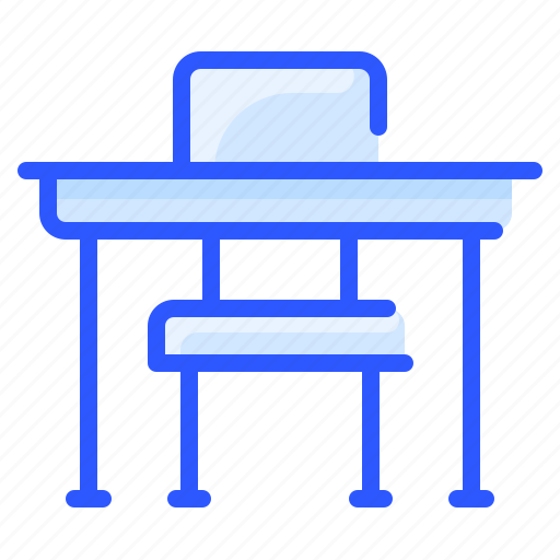 Chair, class, desk, education, school, student icon - Download on Iconfinder