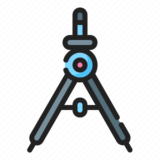 Compass, construction, drawing, geometry, pen, pencil, tool icon - Download on Iconfinder
