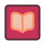 book, badge, education, library, learn, school, study 