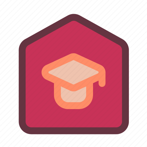 Graduation, from, home, house, building, estate, property icon - Download on Iconfinder