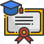 diploma, certificate, quality, award, education, mortarboard, graduation 